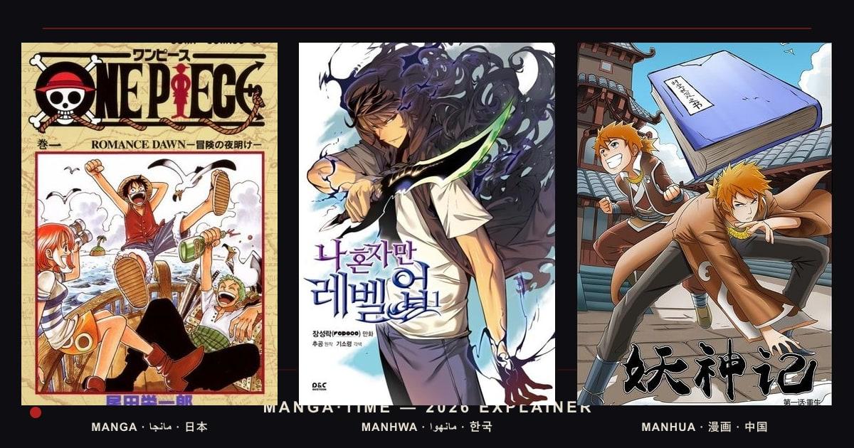 مانجا vs مانهوا vs مانهوا صينية (Manhua) — ما الفرق ولماذا يهمك في 2026؟